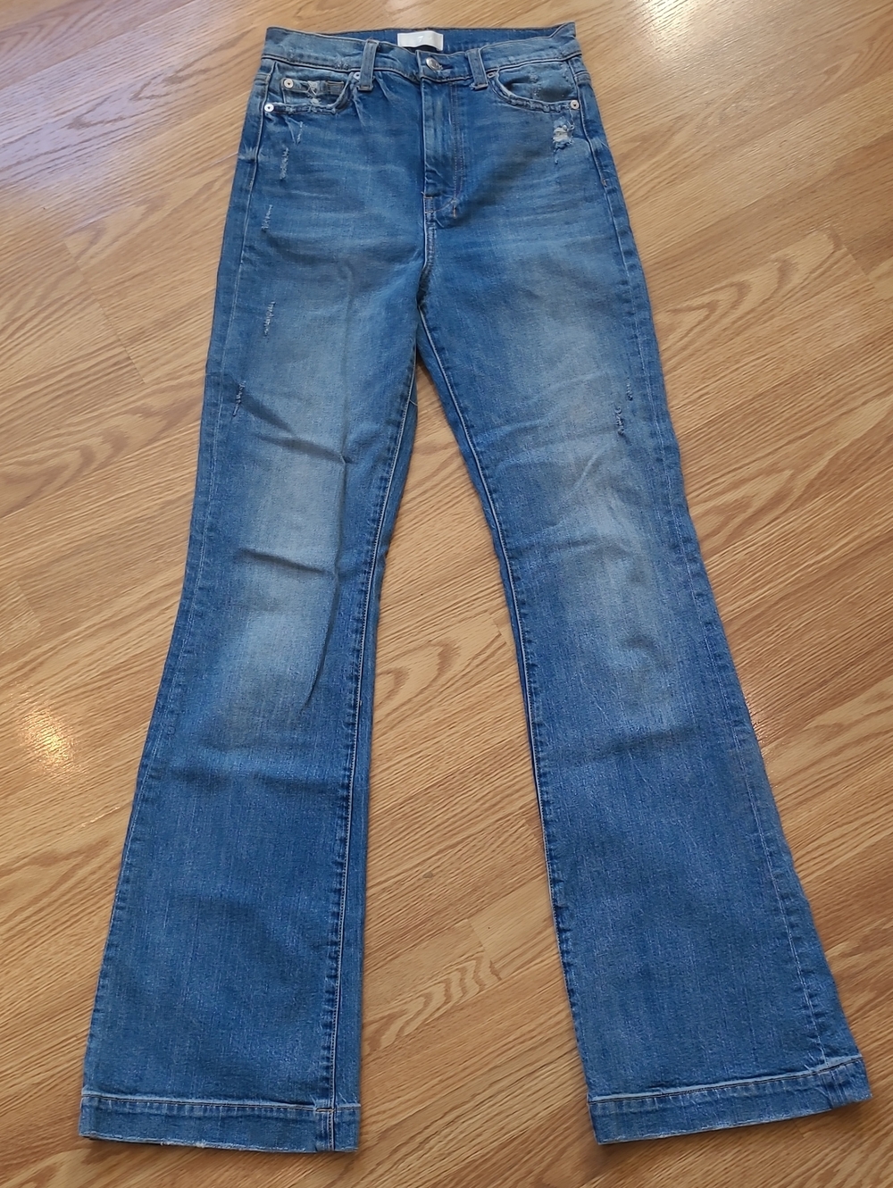 7 For All Mankind Women’s Blue Denim Flare Jeans